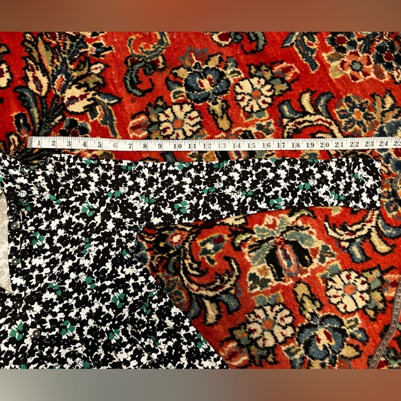 Boden Alma Shamrock Shirt Dress, Black & Green with pockets! US 4 - Picture 14 of 14